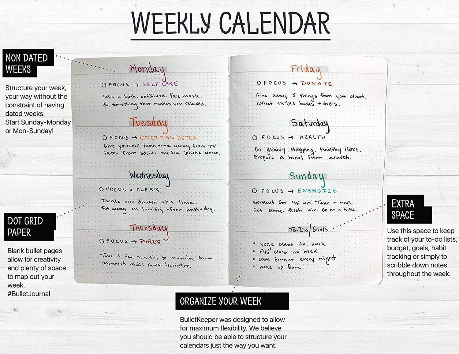 2025-2026 Undated Weekly & Monthly Planner - A5 Brown Hardcover Daily Organizer with Sticker Set for Productivity, School & Work | Perfect for Students, Professionals & Goal Tracking