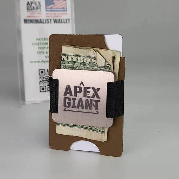 APEX GIANT Coyote Brown Wallet - Durable RFID Blocking Leather Wallet for Men - Perfect for Travel, Outdoor Adventures & Everyday Use