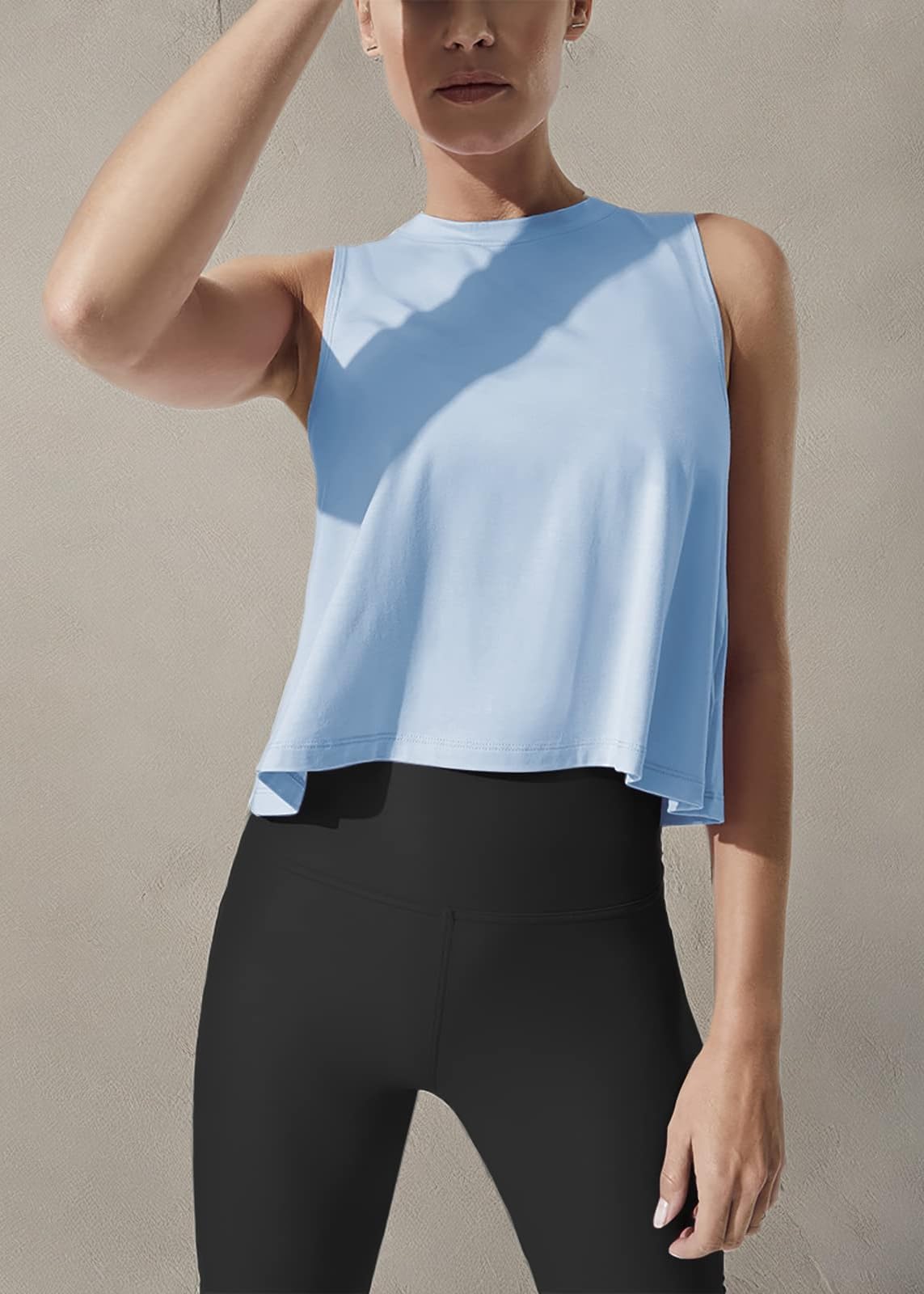 Women's Mippo Crop Tops - Breathable Workout Shirts & Flowy Athletic Tank Tops for Yoga, Running & Gym - Summer Fitness Apparel