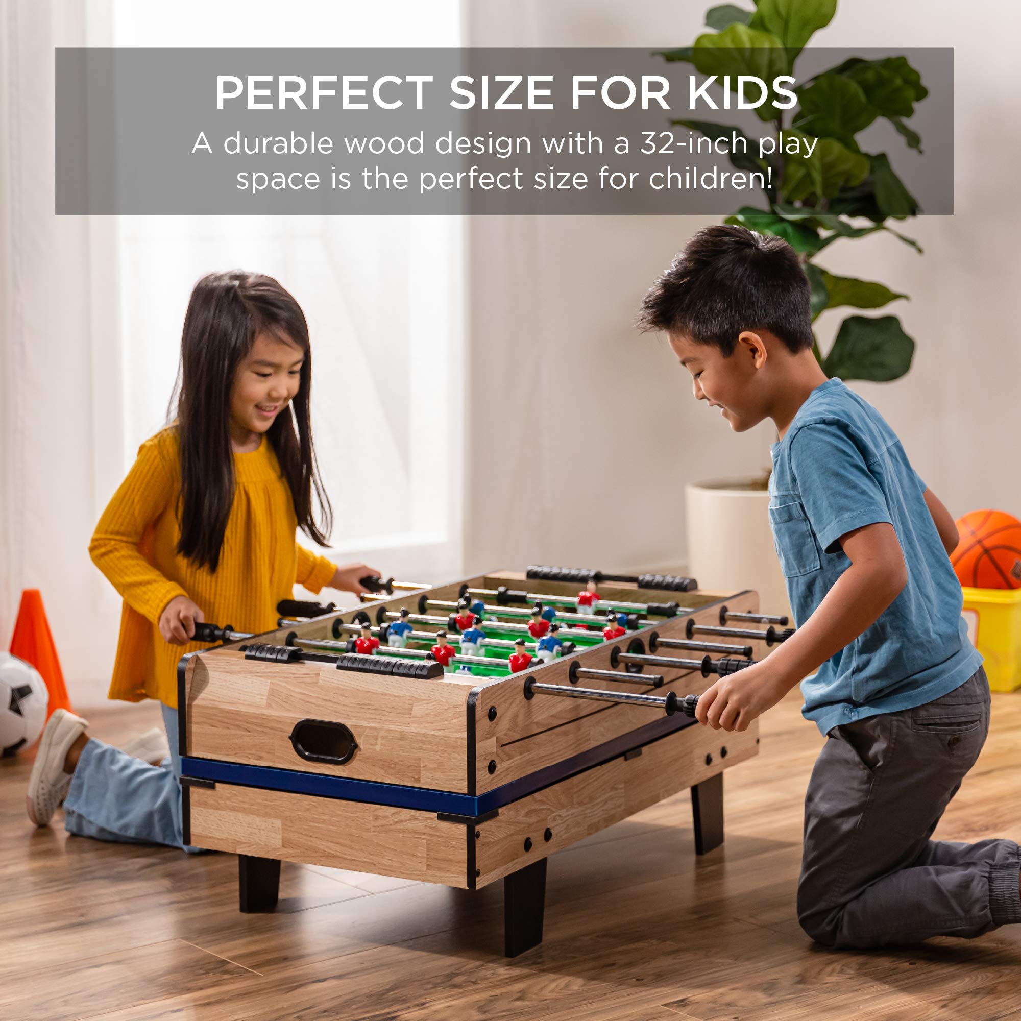 Best Choice Products 4-in-1 Multi Game Table for Kids - Pool Billiards, Air Hockey, Foosball & Table Tennis Combo - Perfect for Home, Playroom & Rec Room - Fun Family Game Night & Indoor Entertainment Center
