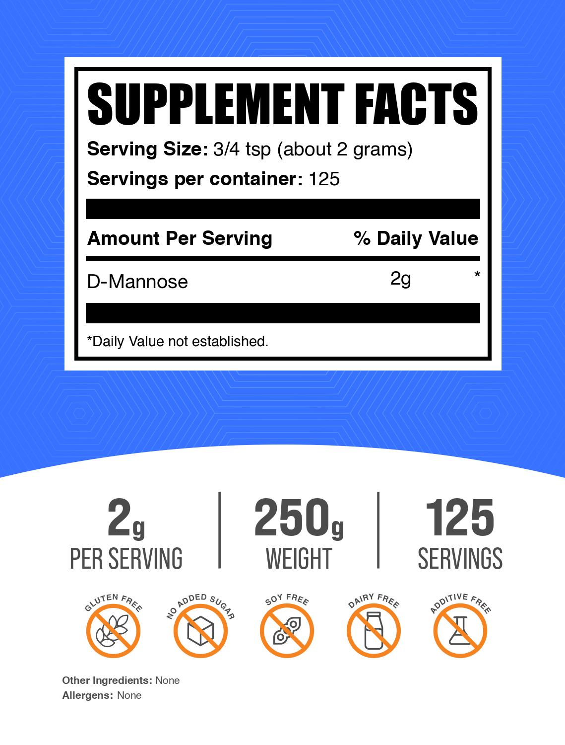 Pure D-Mannose Powder for Urinary Tract Health - Natural UTI Prevention & Support - Dietary Supplement for Women & Men - Use Daily for Bladder Wellness