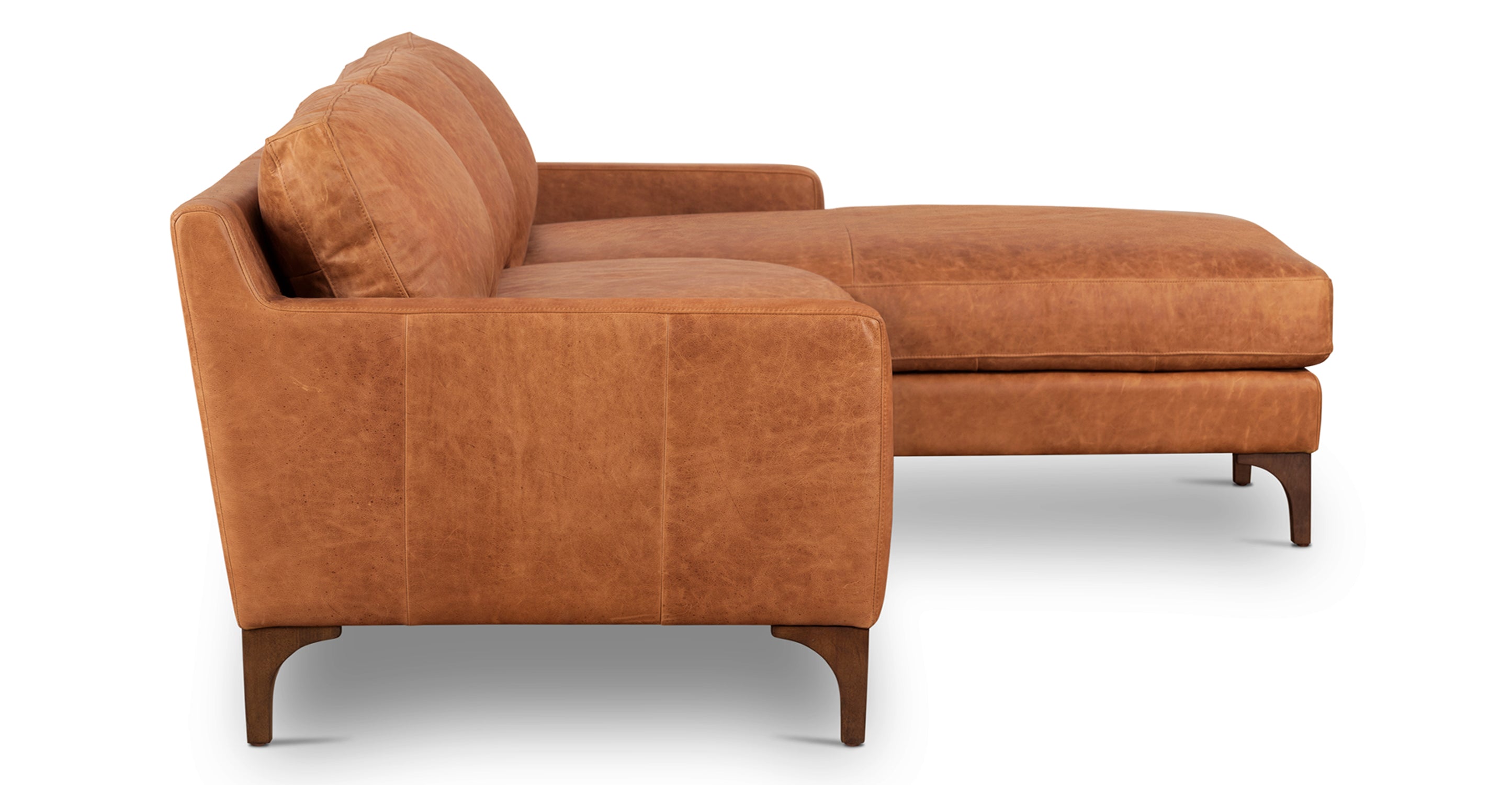 Sorrento Right Facing Sectional Sofa - Modern L-Shaped Couch with Reversible Chaise for Living Room, Family Room & Home Theater