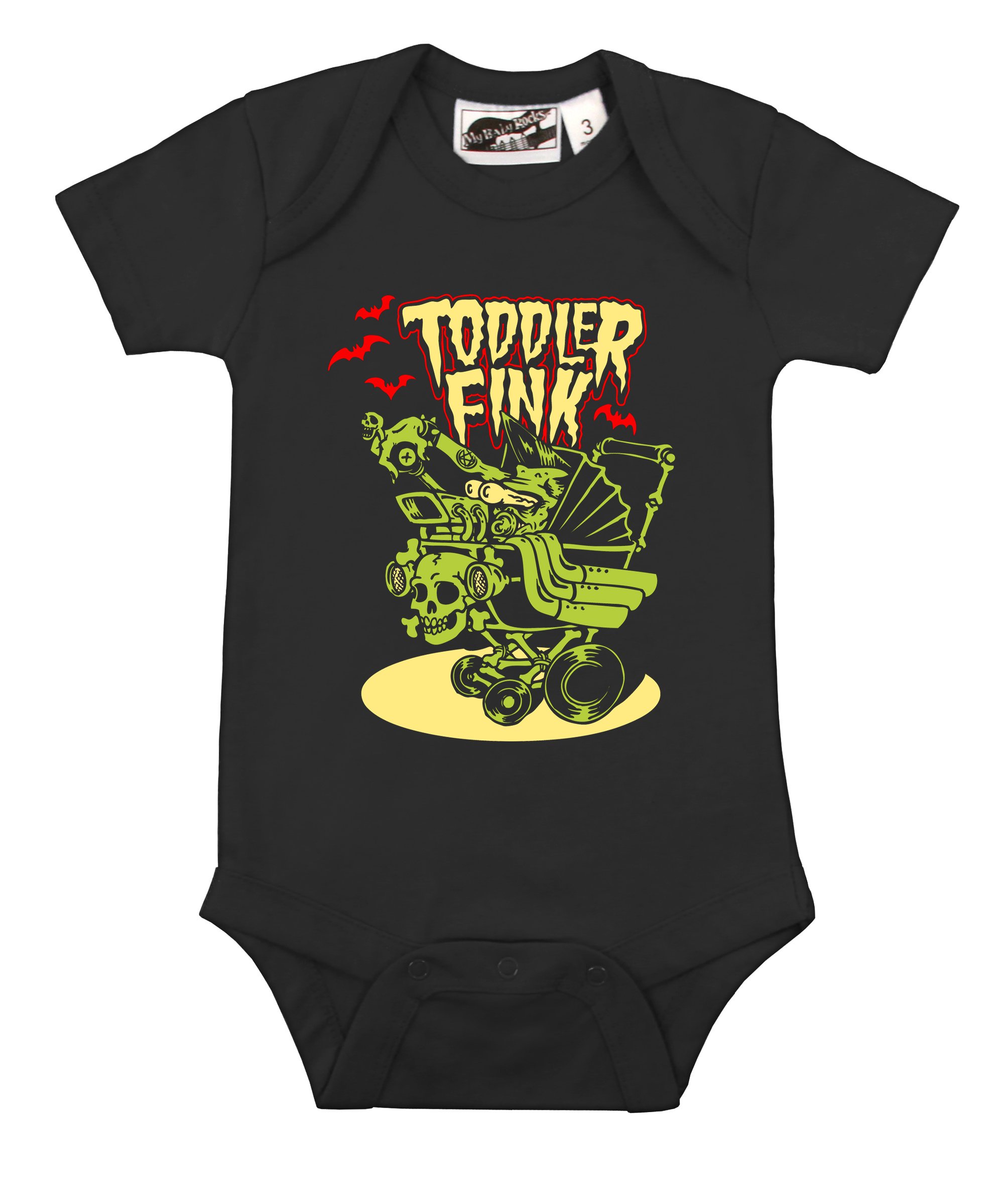 My Baby Rocks Black Toddler Onesie - Soft & Comfortable for Playtime