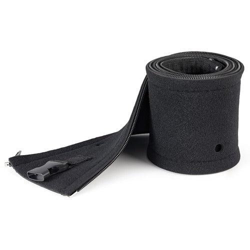 1M (40IN) Neoprene Cable Management Sleeve with Zipper Buckle - 3CM (1.2IN) Diameter - Computer/PC Power/Network/AV Cord Cover - Flexible Cable Organizer Wrap - Black (WKSTNCMZP) - Perfect for Home Office, Gaming Setup & TV Entertainment System