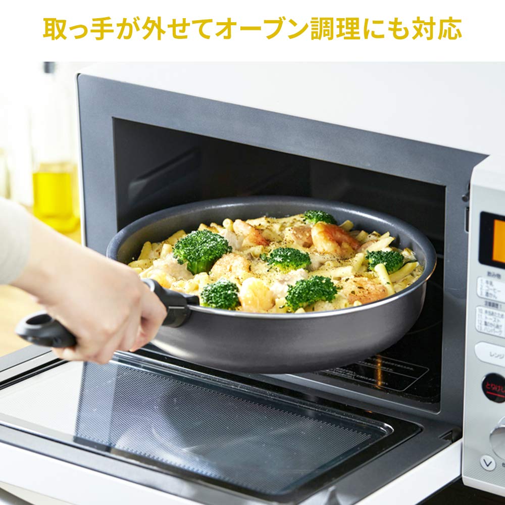 Iris Ohyama DCGS12S 12-Piece Nonstick Diamond Coat Frying Pan & Pot Set with Graduation Marks - Deep Type Cookware for Gas Stoves - Royal Gray - Perfect for Home Cooking, Frying, Stewing & Baking