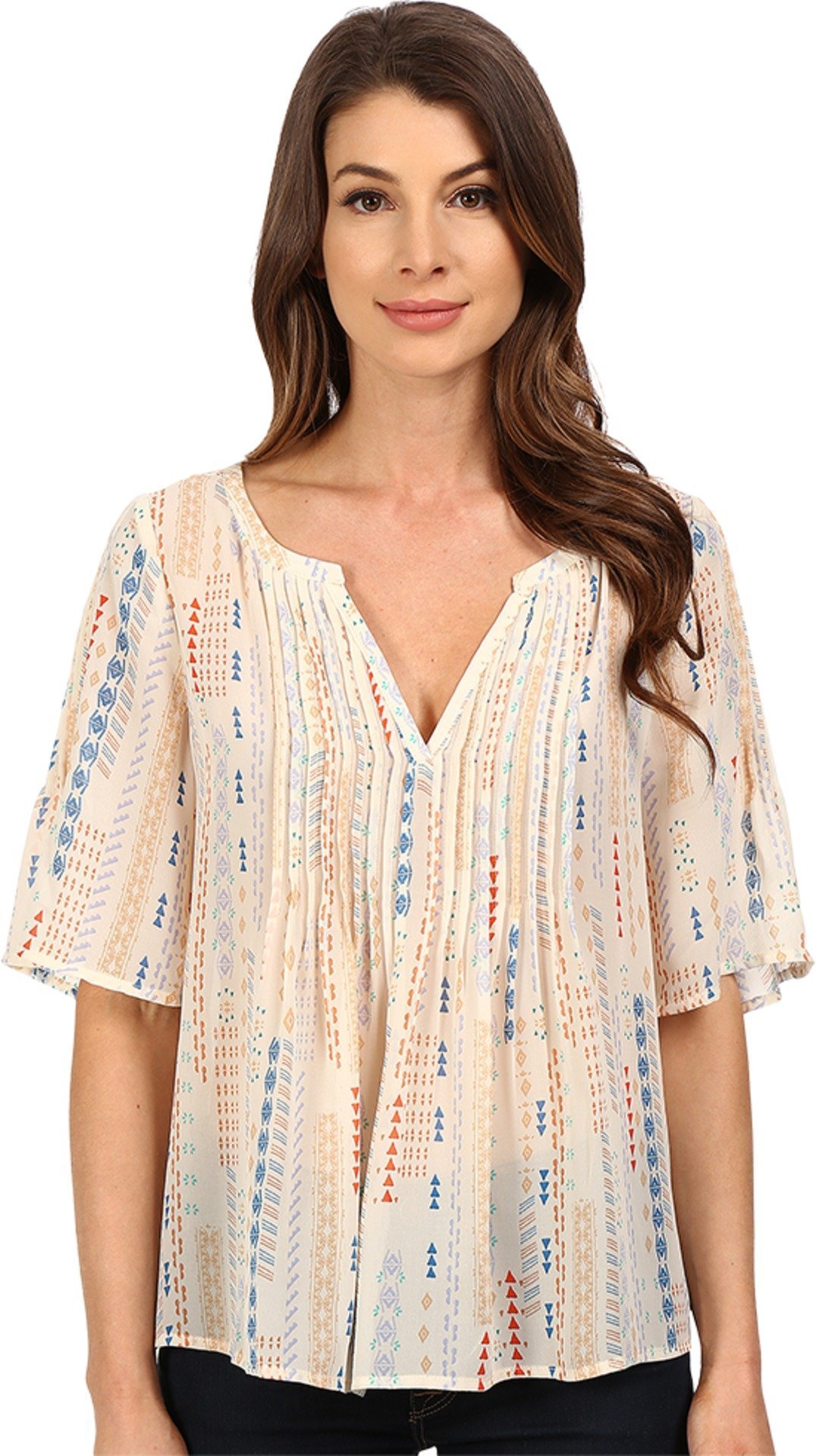 Sanctuary Clothing Women's Willow Flowy Printed Blouse - Stylish Floral Tops for Casual Wear, Office & Date Night Outfits