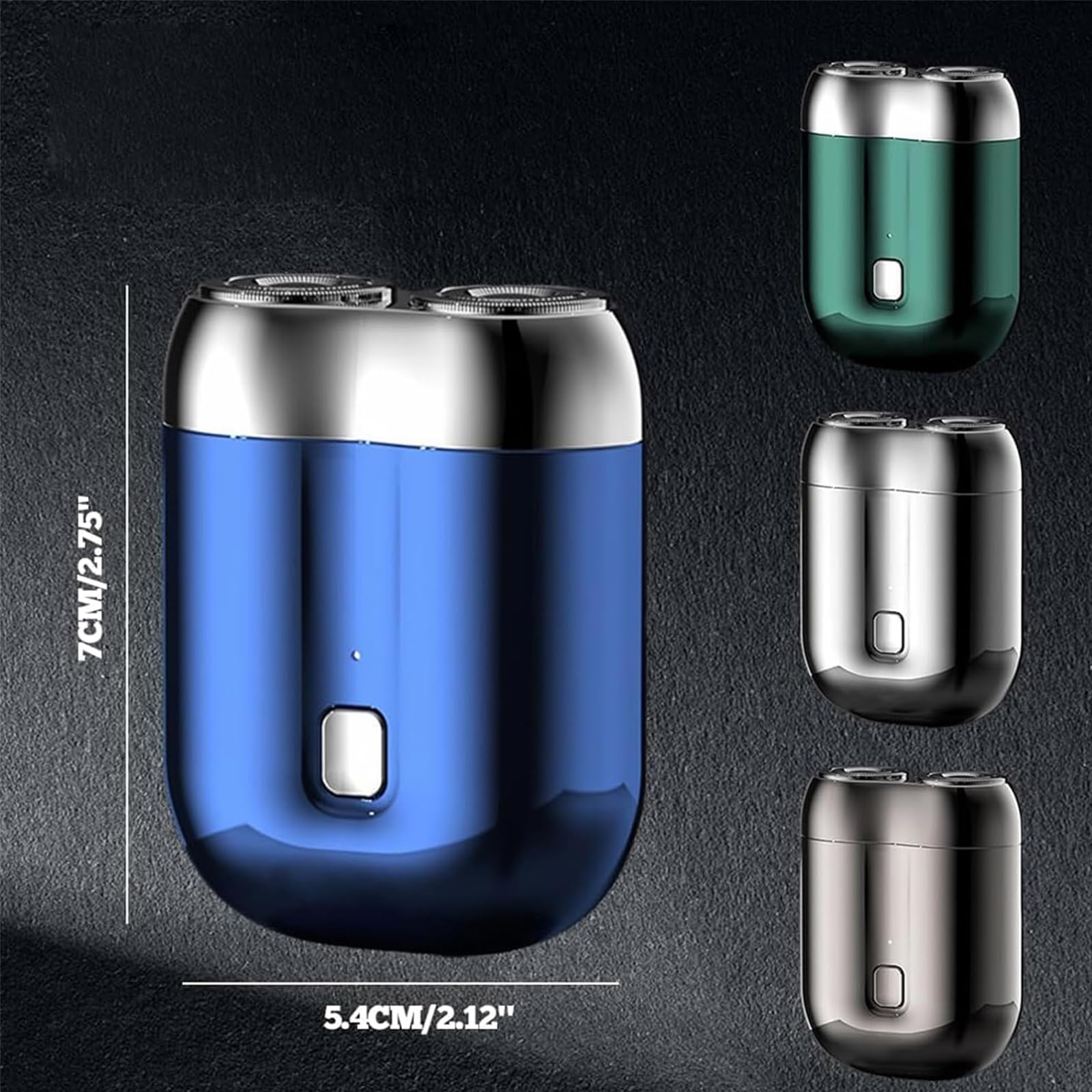New Mini Dual-Head Electric Shaver for Men & Women - Portable Travel Shaver with USB Charging, Grey | Perfect for Travel, Gym & On-the-Go Grooming