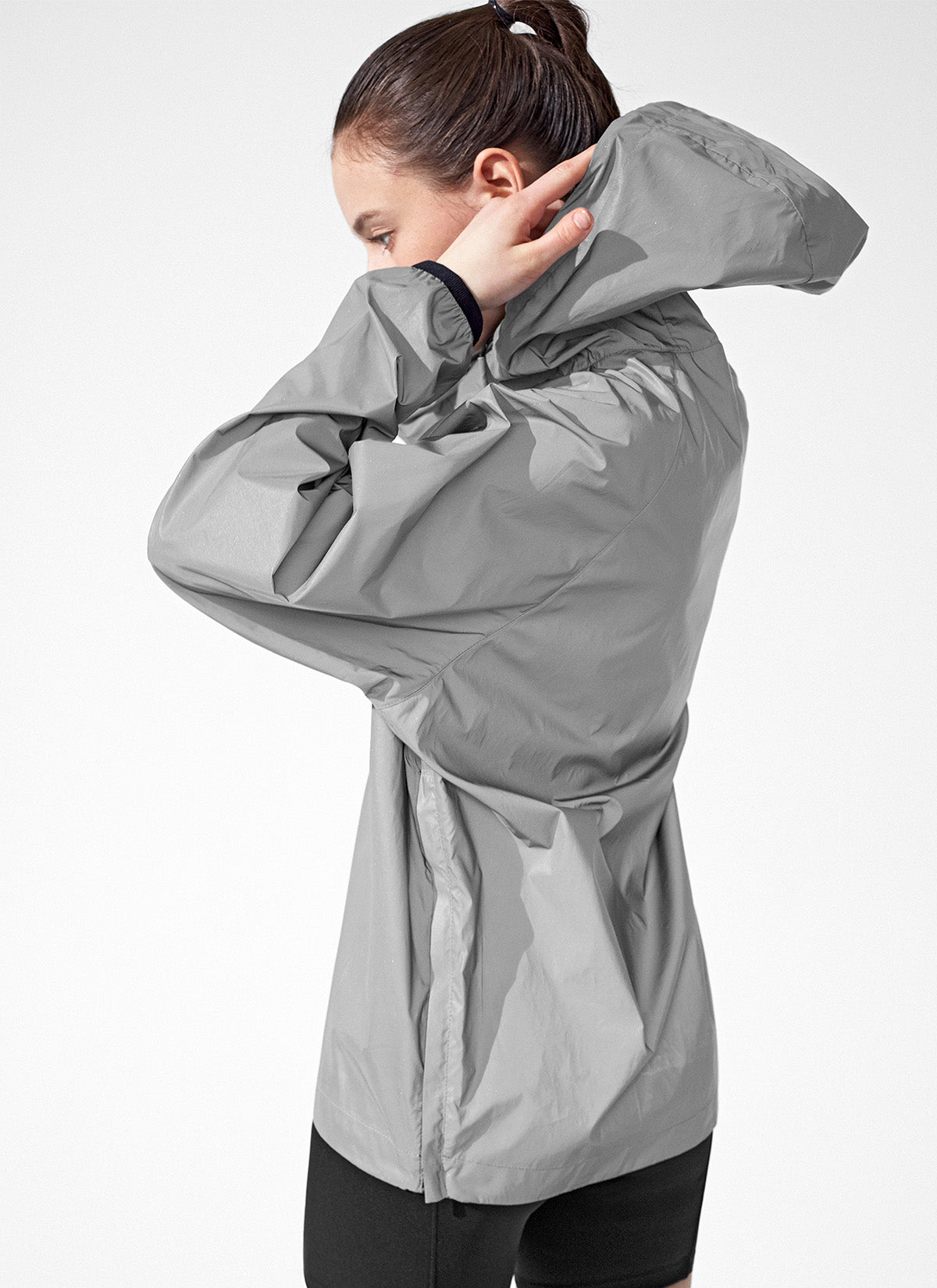 RX All Over Reflective Anorak Jacket - High Visibility Windproof Raincoat for Running, Cycling & Outdoor Safety Gear - Perfect for Night Jogging and Urban Commuting