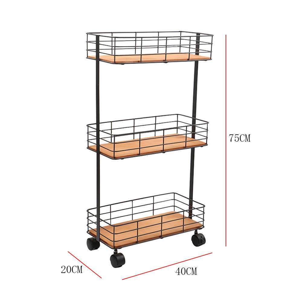 Multi-Layer Kitchen Storage Rack - Space Saving Removable Organizer for Pantry, Bathroom & Laundry | Durable Wrought Iron Design for Home Organization
