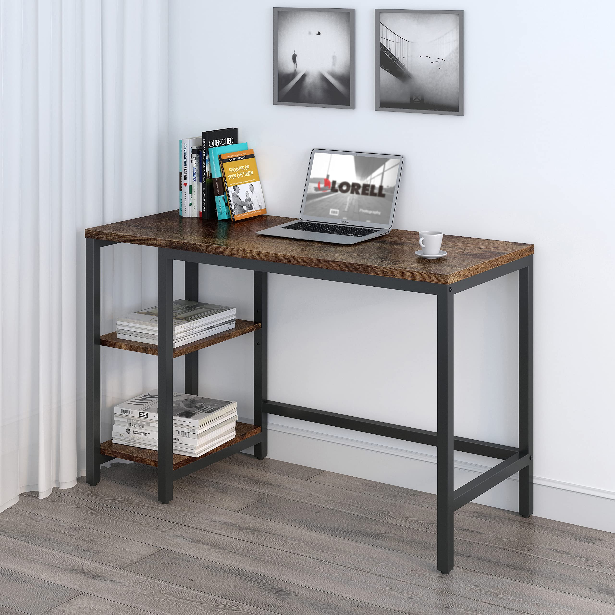 Lorell LYS SOHO Metal Frame Office Desk - 47.3