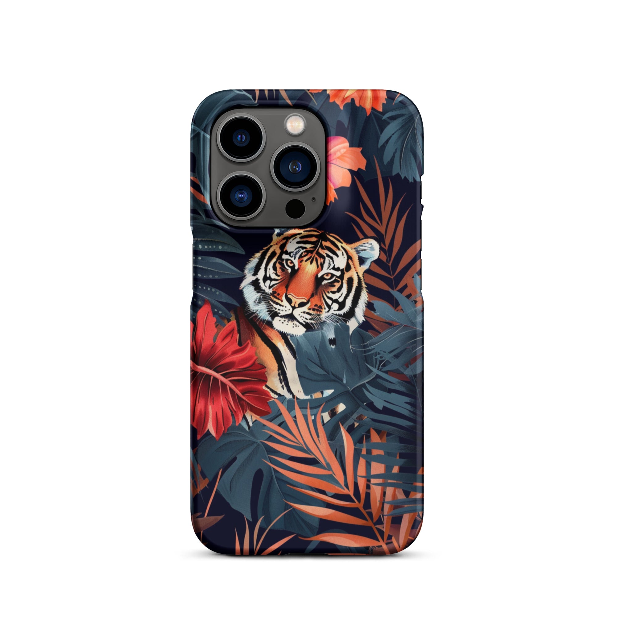 Jungle Tiger Print iPhone Snap Case - Durable Protective Cover for iPhone [Model] - Perfect for Outdoor Adventures & Daily Use