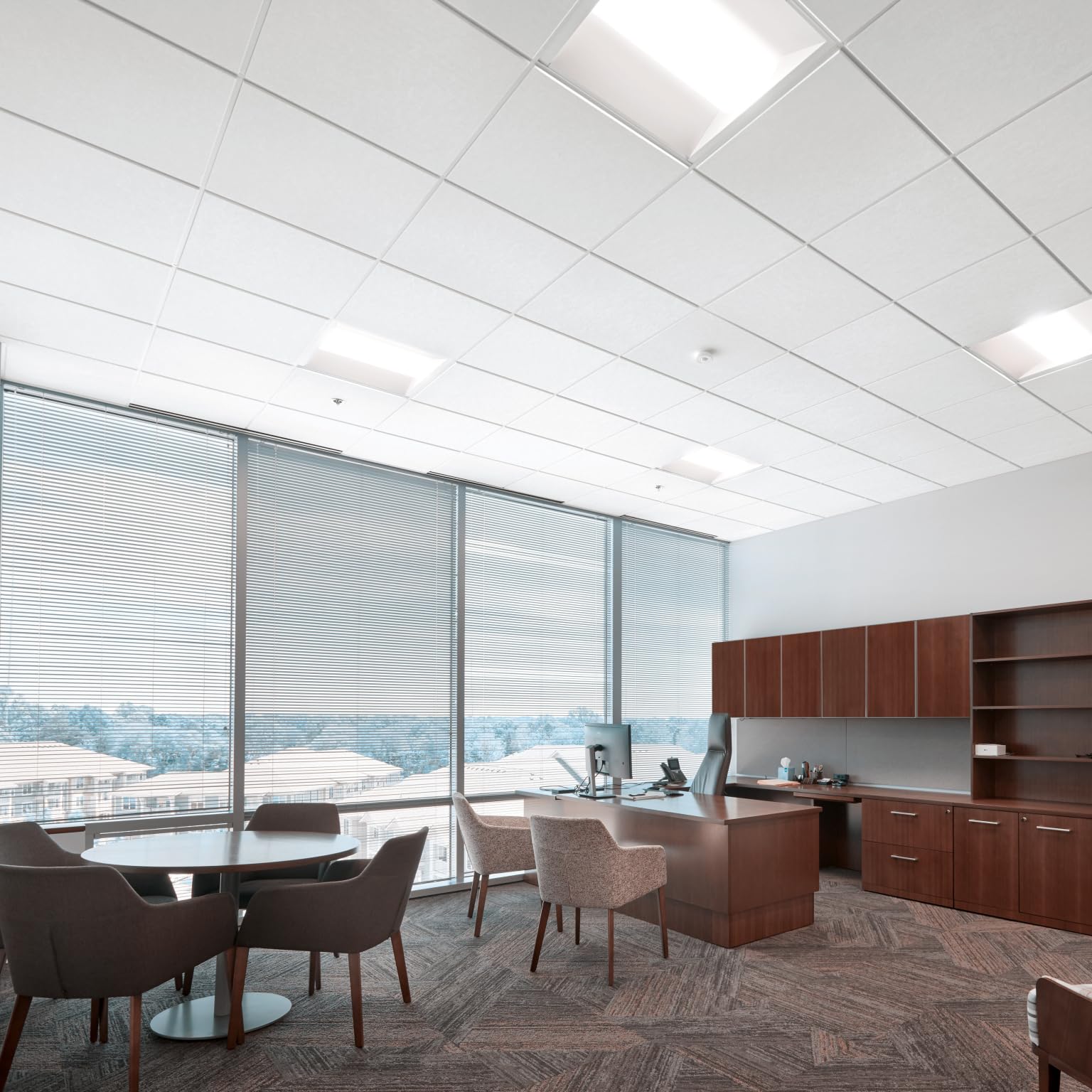 Armstrong Ceiling Tiles 2x2 - Pack of 16 White Acoustic Tiles for Suspended Grid System | Yuma 492 | Perfect for Office, Classroom & Home Drop Ceiling Installation