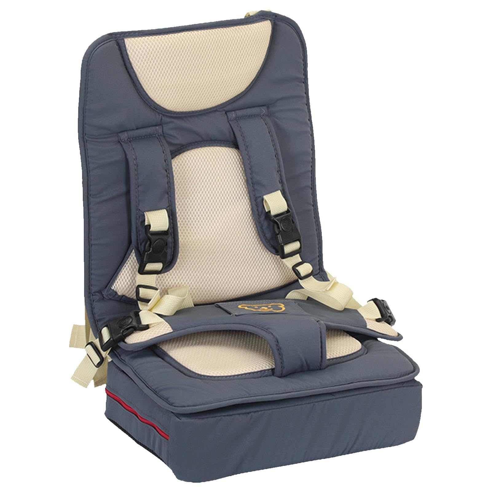 Safe & Adjustable Kids Car Seat with Fixed Belt Design - Portable Booster Seat Cushion for Extra Legroom - Perfect for Travel, Shopping Carts & Long Car Rides