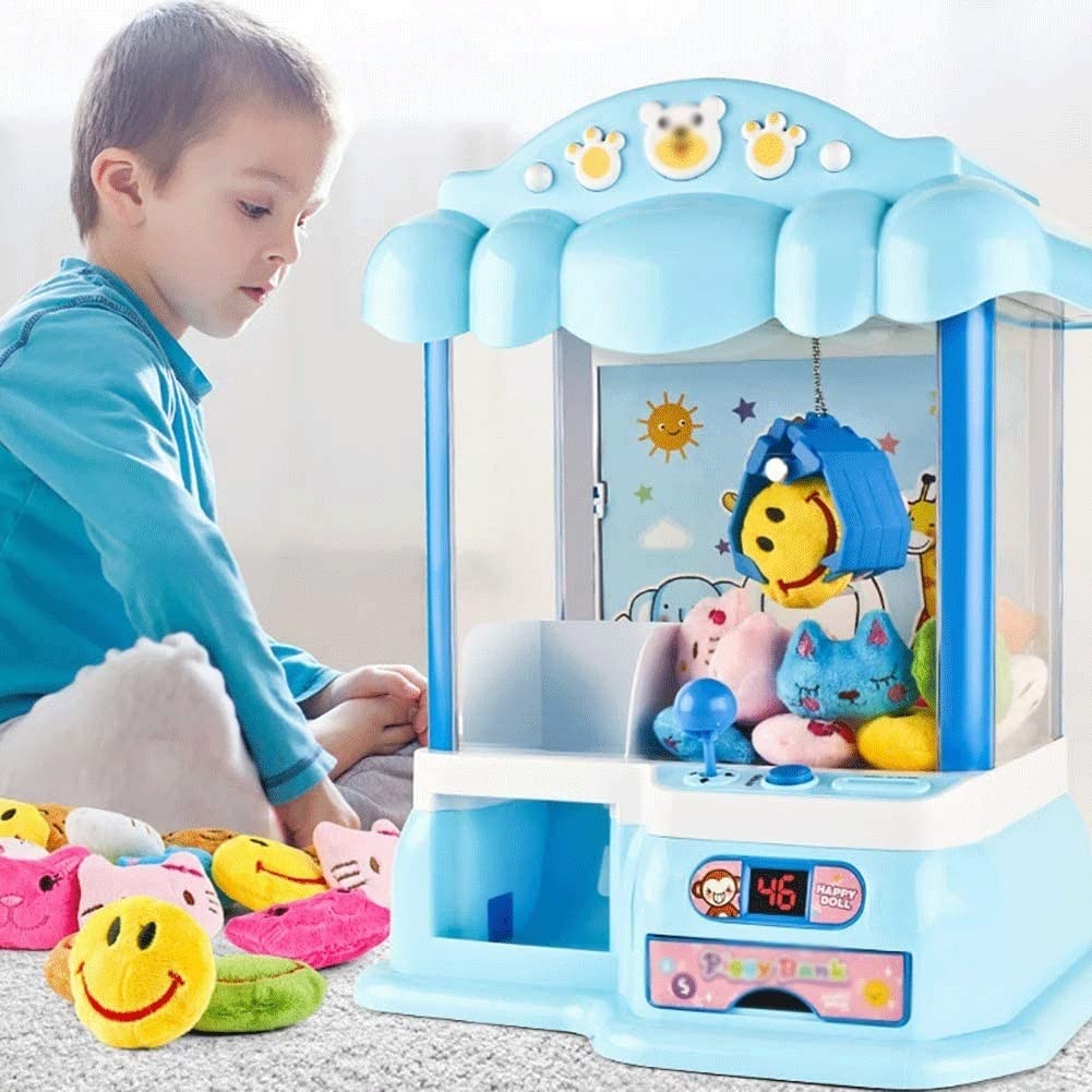 Pink Mini Electric Claw Machine Toy for Kids - Coin-Operated Candy & Doll Catcher Game, Fun Home Arcade Gift for Birthday & Parties - Perfect for Playrooms, Game Nights & Carnival-Themed Events