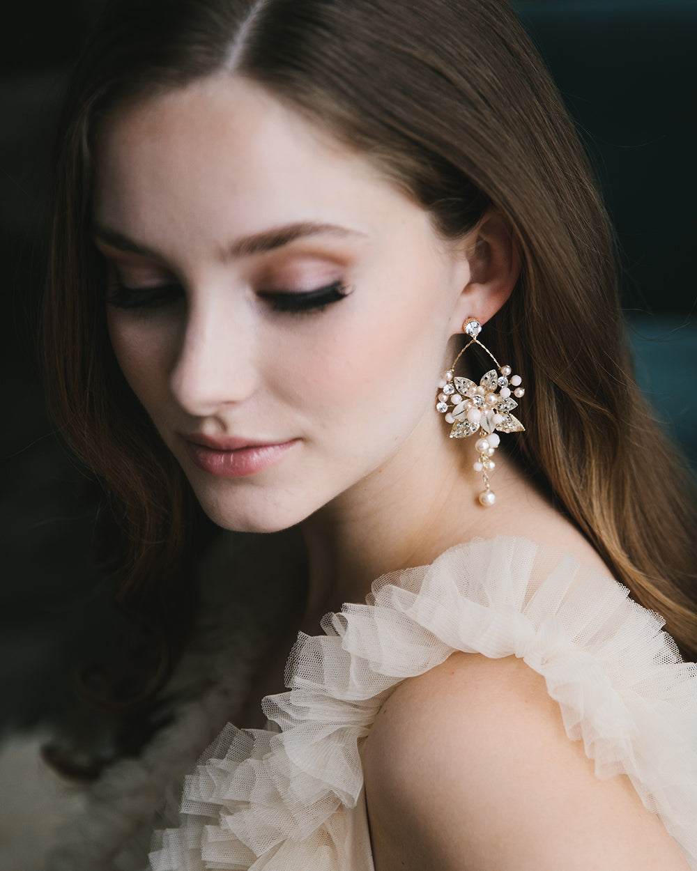 Penelope Pearl Dangle Earrings for Women - Elegant Drop Pearl Jewelry for Party, Wedding & Evening Wear