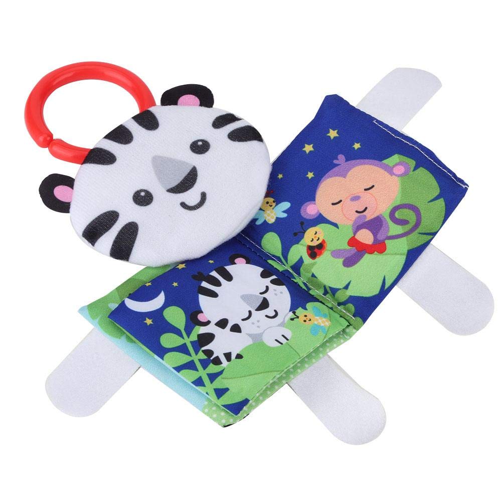 Dioche Early Educational Infant Book - High-Quality Material & Rounded Corners for Babies & Toddlers - Perfect for Home Learning & Kindergarten Activities (Black & White Cat Design with Teeth Tape)