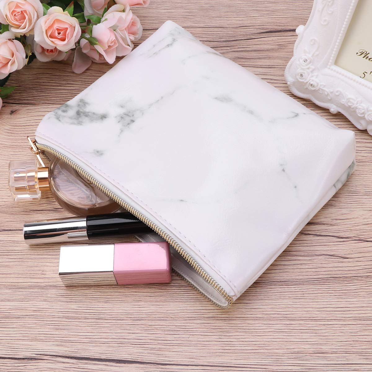 TOPBATHY Large Makeup Bag for Women - Waterproof Cosmetic Organizer Pouch with Zipper, Travel Toiletry Bag for Makeup Brushes & Accessories - Perfect for Travel, Gym, and Daily Use