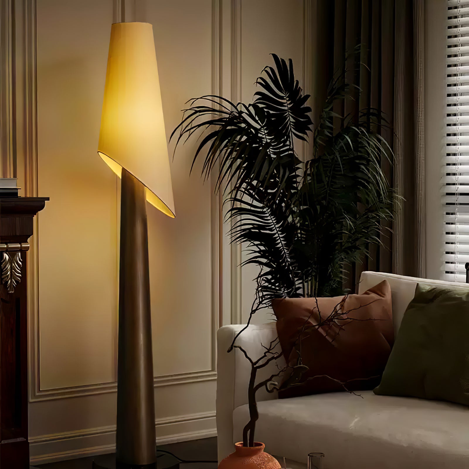 Modern Flag Floor Lamp - Adjustable LED Standing Light for Living Room, Bedroom & Office - Stylish Home Decor & Reading Light