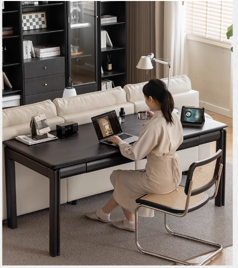Premium Oak Solid Wood Large Size Desk - Durable & Stylish Home Office Desk for Work, Study, and Gaming - Perfect for Modern Workspaces & Home Offices