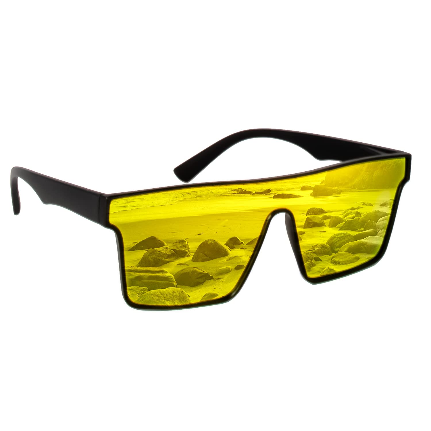 GOODEYE Polarized BOLD PLATED™ Sunglasses - UV Protection Sports & Fashion Mirrored Square Rectangle Shades for Men & Women - Perfect for Driving, Running, Cycling & Outdoor Activities