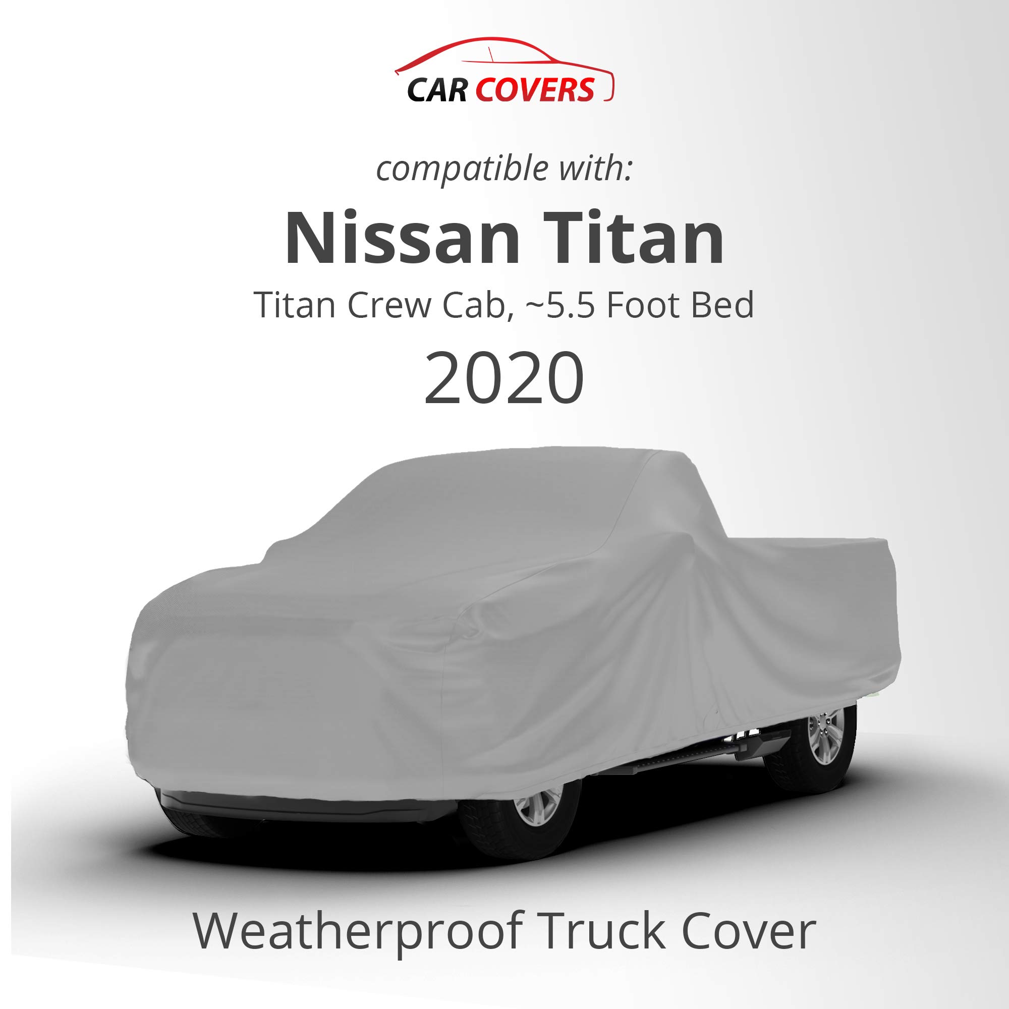 2020 Nissan Titan Crew Cab Weatherproof Truck Cover with Theft Cable Lock - Durable Outdoor Car Accessories for All-Season Protection & Longevity