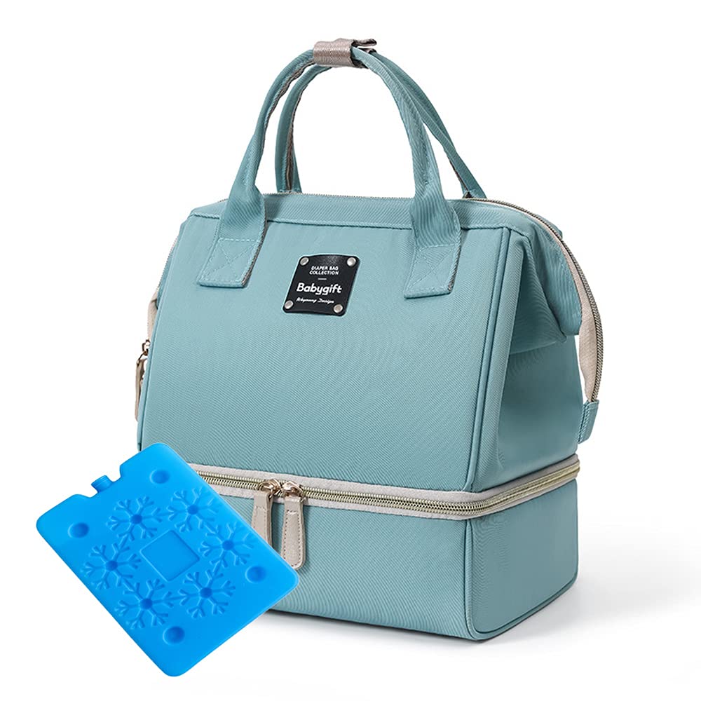 Portable Breast Pump Backpack - Insulated Mini Diaper Bag with Double Layer for Nursing Moms | Perfect for Work, Travel & On-the-Go Pumping
