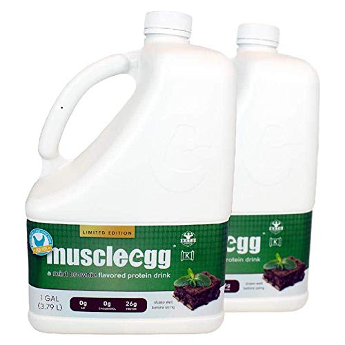 2 Gallons Mint Brownie MuscleEgg Liquid Egg Whites (Cage-Free) | High Protein, Low Fat | Perfect for Baking, Smoothies & Fitness Recipes