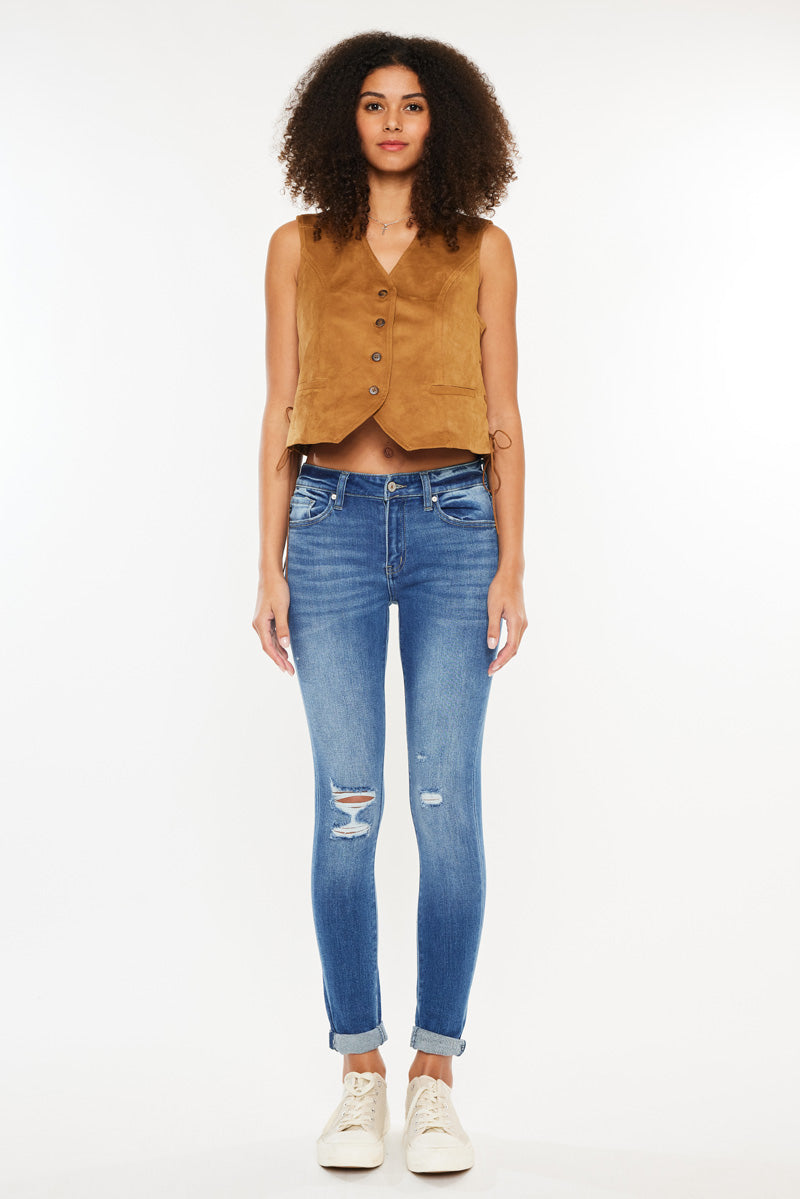 Hudson Mid Rise Ankle Skinny Jeans for Women - Stretch Denim Pants, Slim Fit Bootcut, Comfortable Everyday Wear | Perfect for Work, Casual Outfits & Date Nights