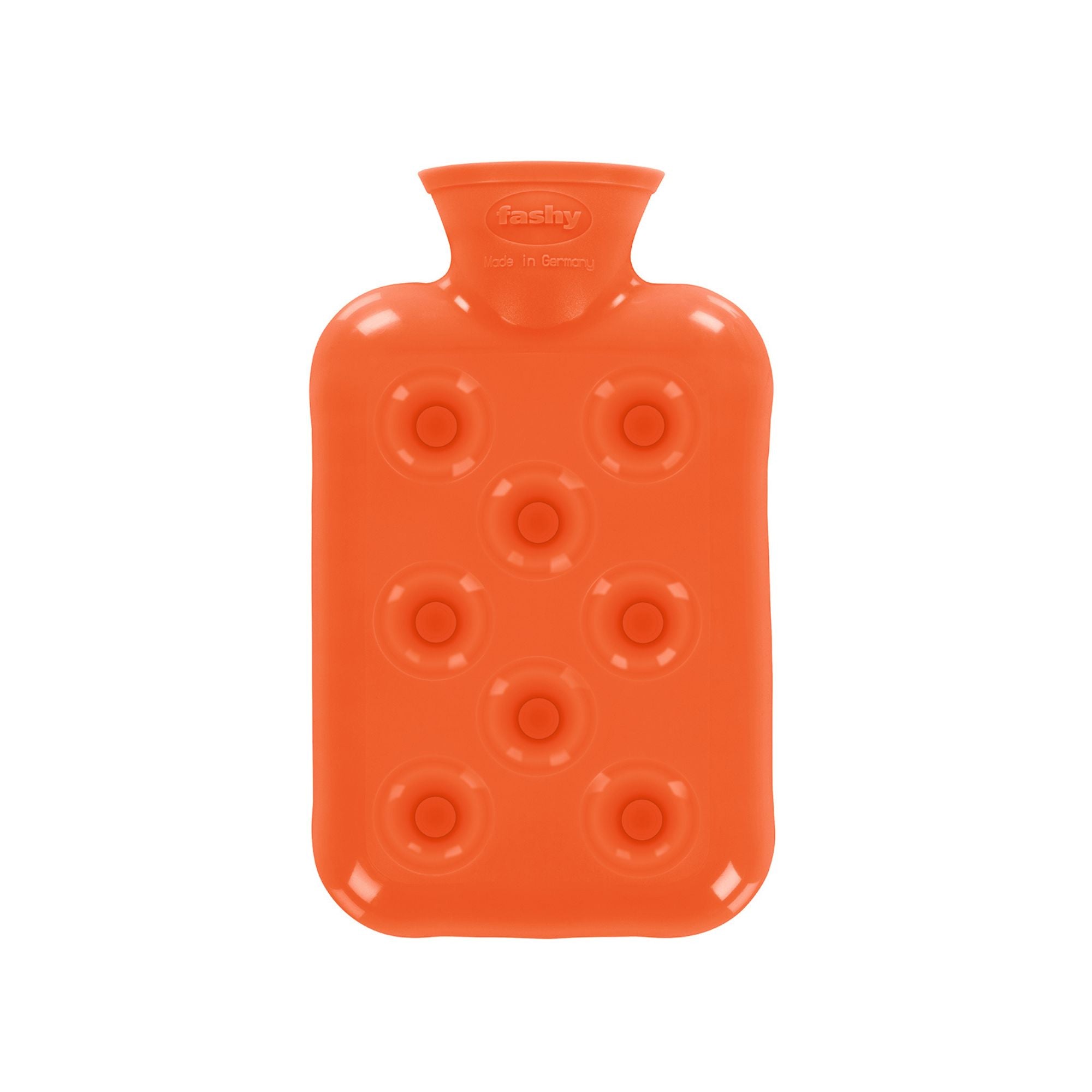 0.5L Orange Honeycomb Pattern Hot Water Bottle - Fashy Insulated & Padded for Pain Relief - Perfect for Cold Weather, Menstrual Cramps & Bed Warming