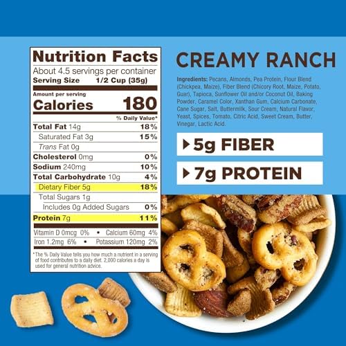 Catalina Crunch High Fiber Protein Snack Mix Variety Pack - Keto Friendly, Low Carb, Gluten Free | Perfect for On-the-Go, Office Snacks & Healthy Lifestyle (Pack of 6)