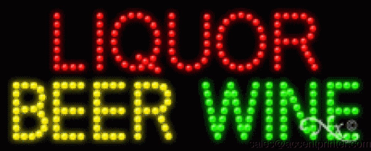 Energy Efficient LED Beer & Liquor Sign - Bright Bar, Pub, Tavern Decor for Home & Commercial Use