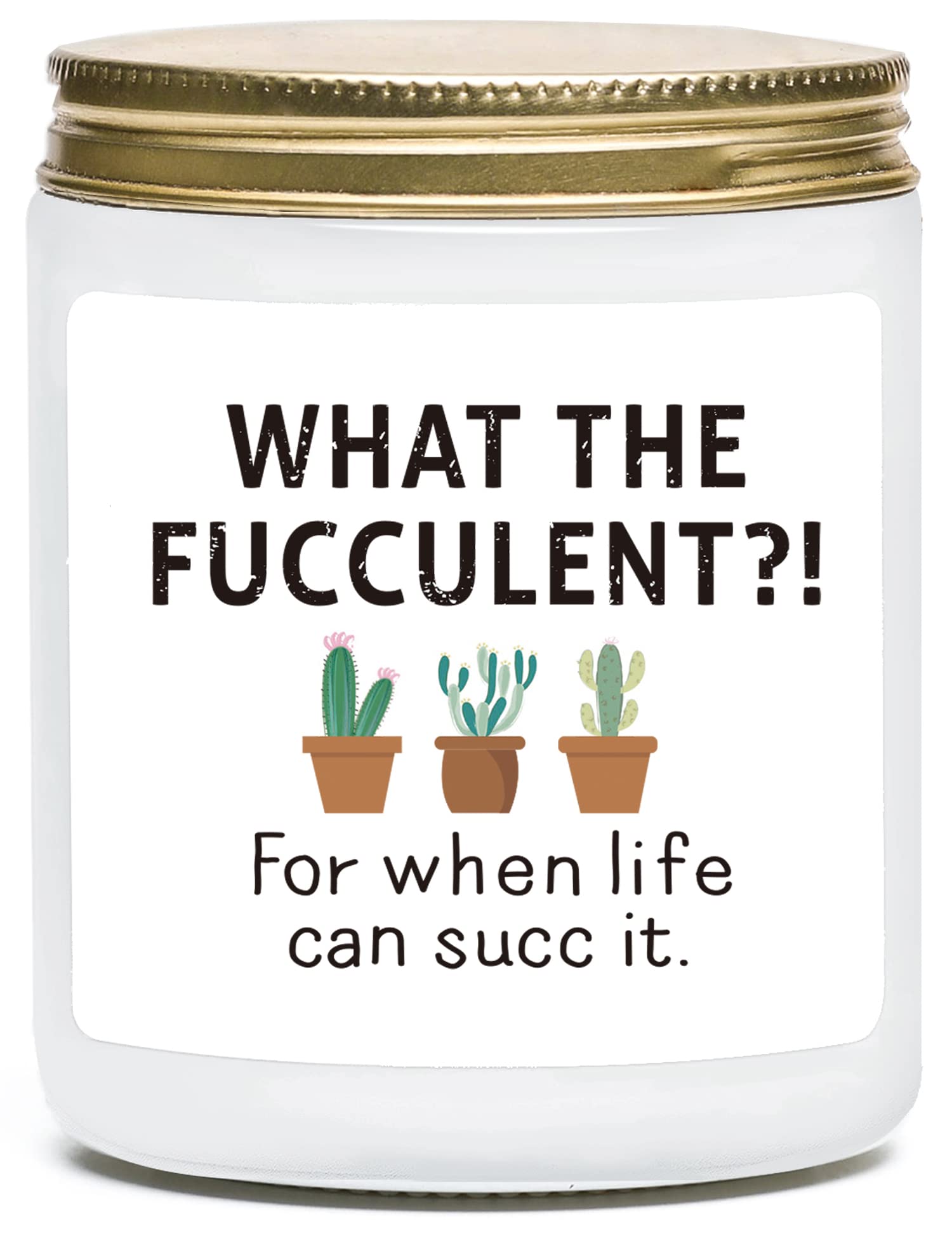What The F-culent Vanilla Scented Candle - Unique Gift for Plant Lovers, Crazy Plant Lady, Women & Friends - Perfect for Home Decor, Relaxation & Plant-Themed Parties