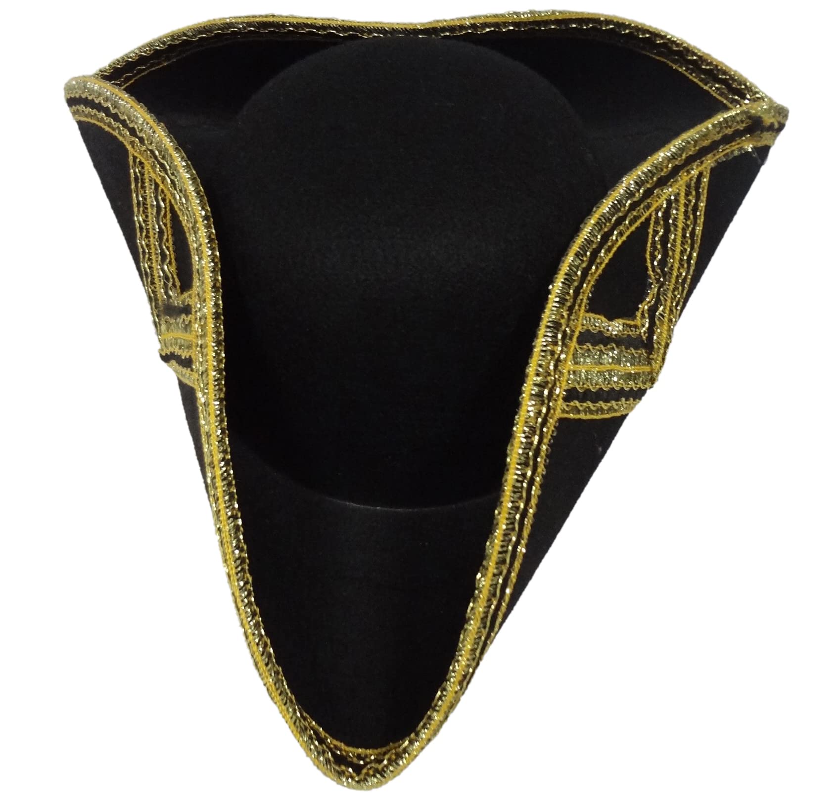 Authentic Tricorn Hat for Adults - Colonial Pirate Costume Hat for Men | Perfect for Historical Reenactments, Halloween & Cosplay