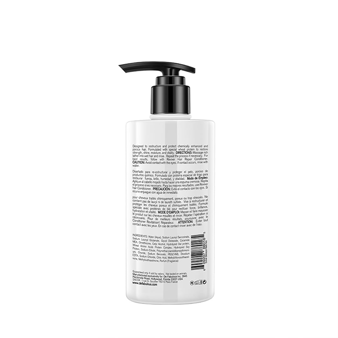 De Fabulous Reviver Hair Repair Conditioner 8.5 oz - Deep Moisturizing & Damage Treatment for Dry, Damaged Hair - UKC0801 | Salon-Quality Hair Care for Women & Men at Home
