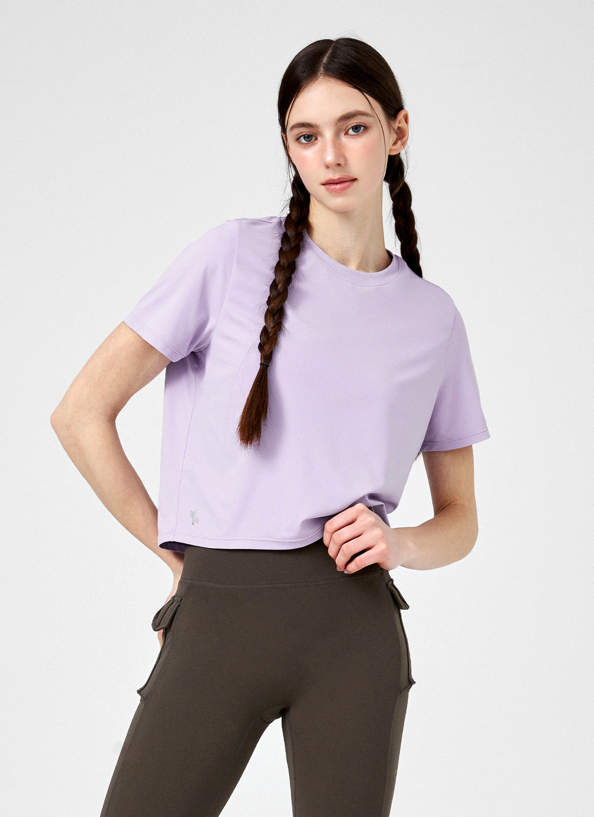 Ice Feather Light 2.0 Crop Short Sleeve T-Shirt - Women's Summer Fashion Top for Gym, Yoga & Casual Outfits