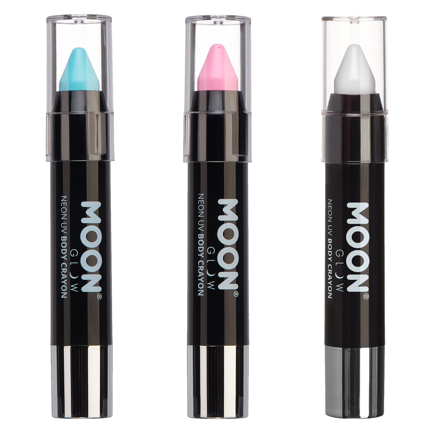 Moon Glow Face Paint Stick & Body Crayon Set - Safe Non-Toxic Makeup for Adults & Kids - Transgender Pride, Halloween & Costume Party Essentials
