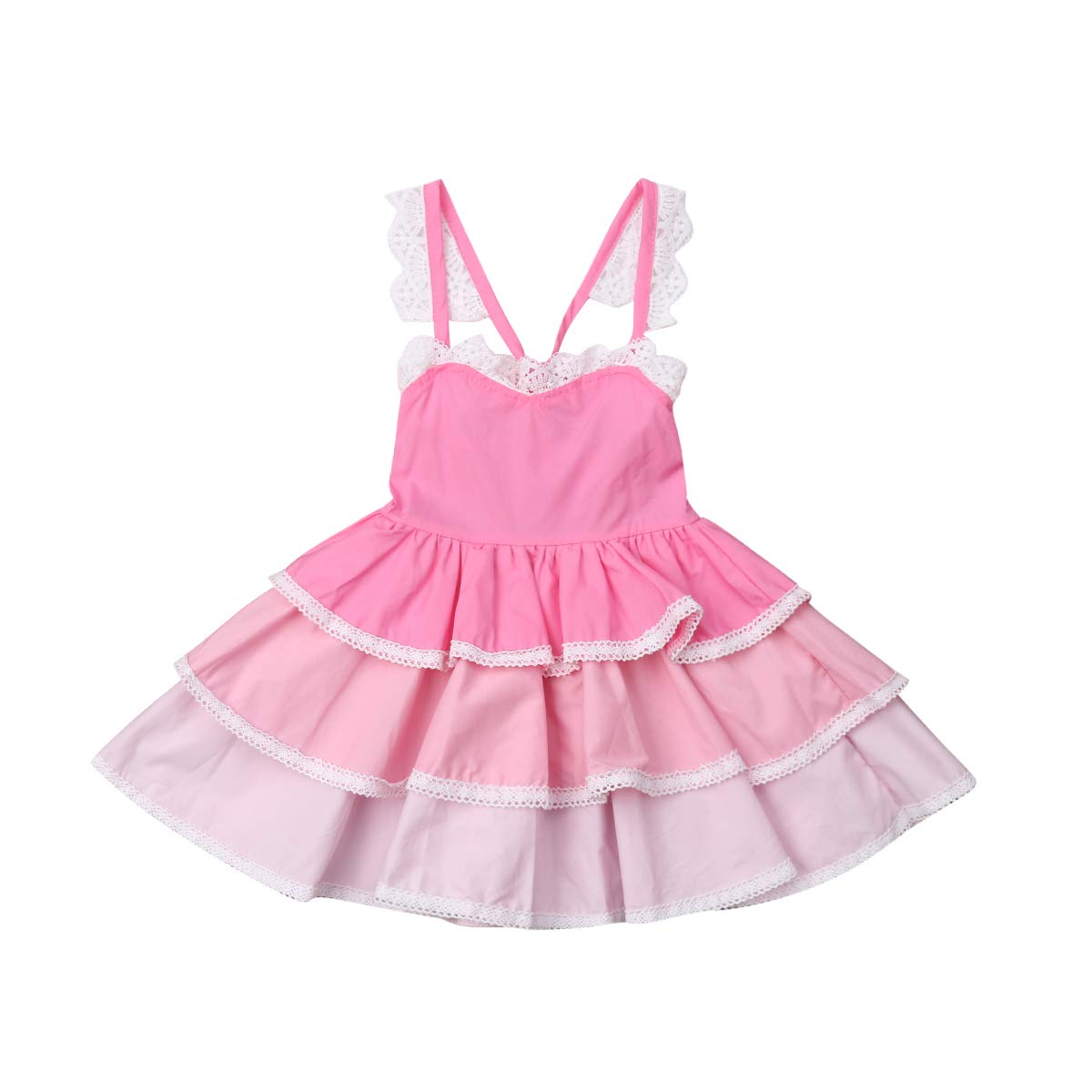 Liangchengmei Baby Girls Summer Sleeveless Ruffle Princess Dress - Toddler Casual Layered Party Pageant Dresses for Birthday, Photo Shoots & Outdoor Play