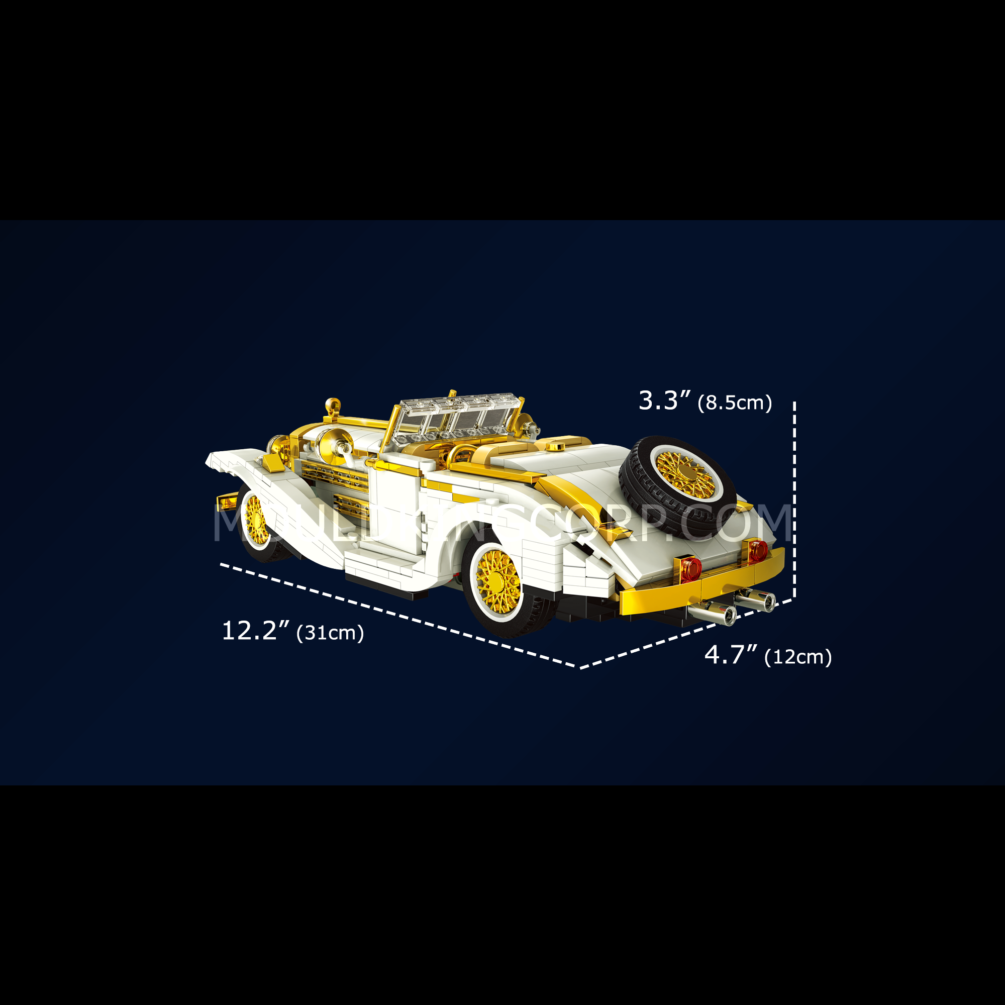MOULD KING 10003 K500 Vintage Car Building Toy Set - 952 PCS Model Kit for Adults & Kids | Perfect for STEM Learning, DIY Projects & Collectible Display