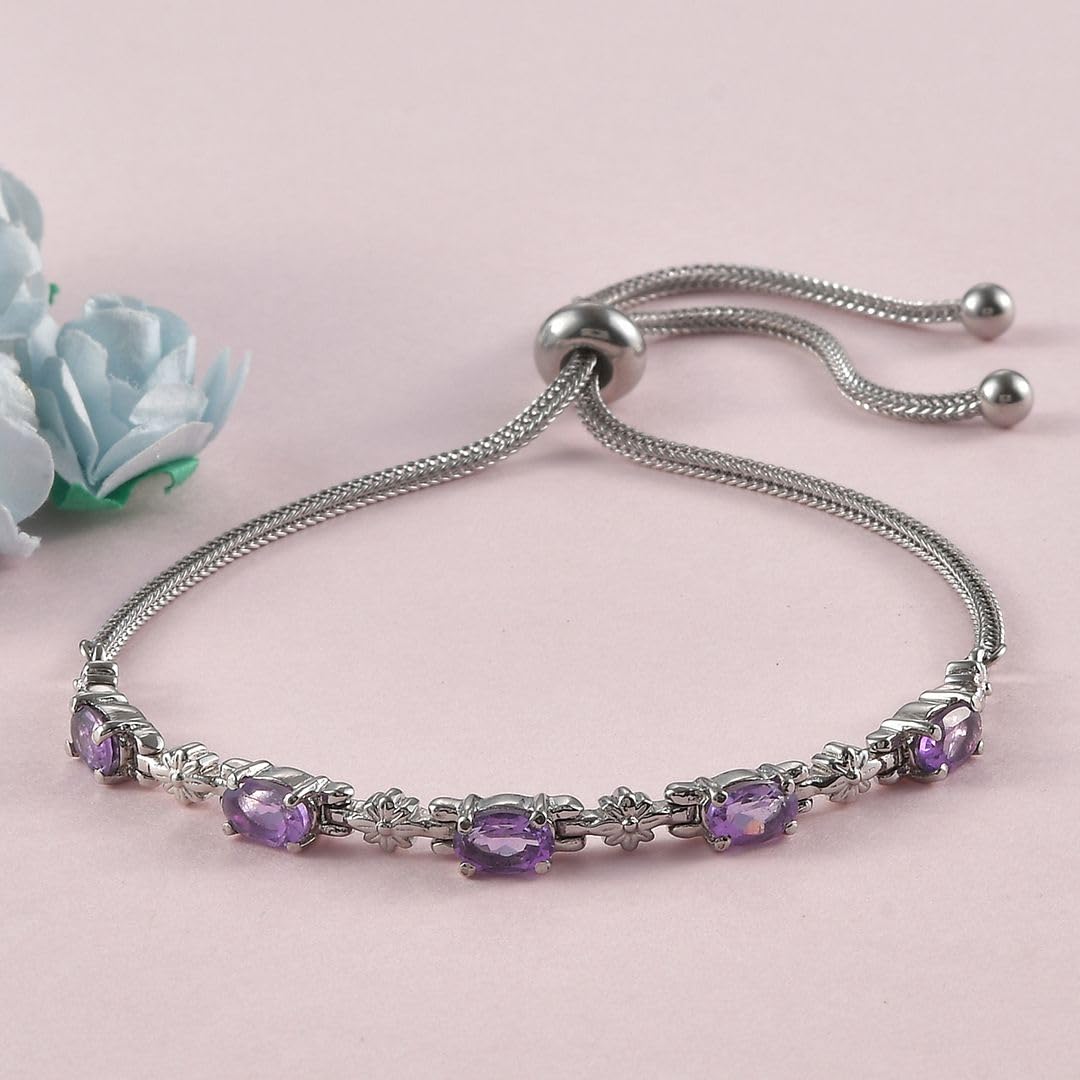 Birthstone Bracelets for Women - Adjustable Charm Bolo Bracelet, Gemstone Jewelry for Engagement, Anniversary, Wedding & Birthday Gifts | Perfect for Everyday Wear & Special Occasions