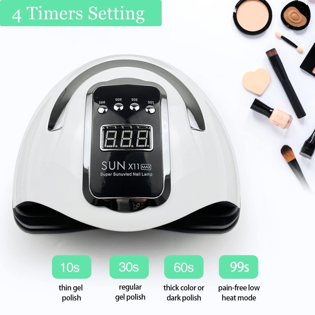 280W X11 MAX UV LED Nail Lamp - Professional Auto Sensor Nail Dryer for Gel Polish & Acrylic Nails - Fast Curing UV Light for Home & Salon Manicure & Pedicure