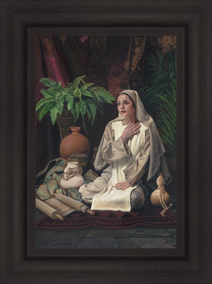 Behold Thy Handmaiden - Elegant Christian Home Decor for Prayer & Meditation | Perfect for Church Altars, Home Worship Spaces & Gift Giving