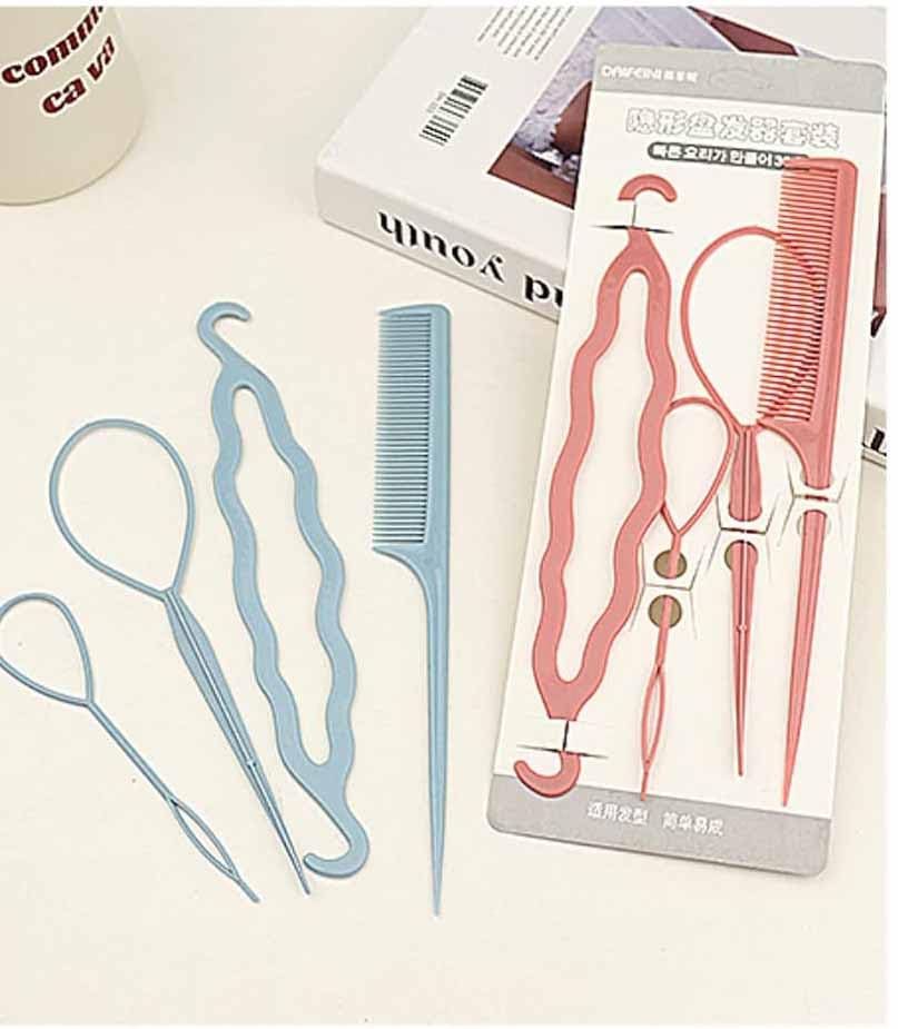 French Braid Maker Tool Set - 4 Piece Hair Braiding & Styling Kit for Women & Girls | Easy DIY Hair Accessories for Parties, Weddings & Everyday Hairstyles