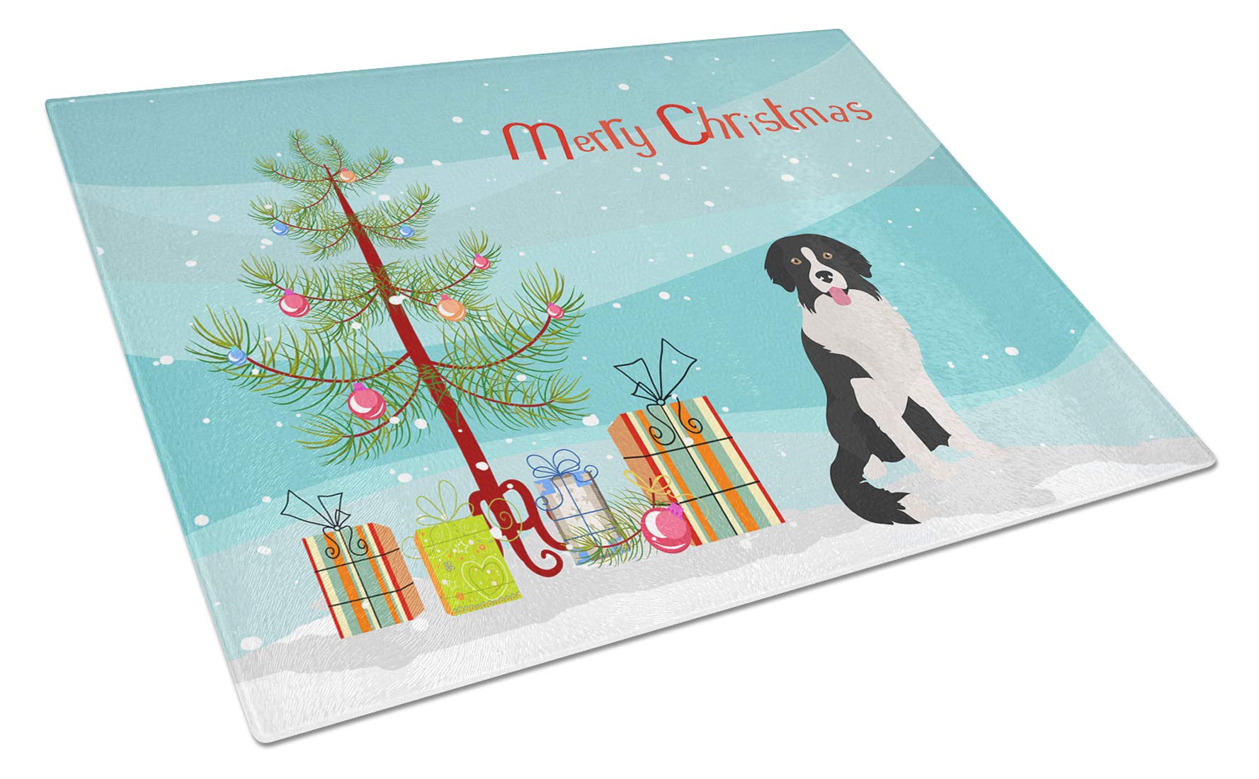 Borador Christmas Tree Tempered Glass Cutting Board - Large Decorative Kitchen Chopping & Serving Board | Holiday Entertaining, Cookie Decorating & Festive Food Presentation