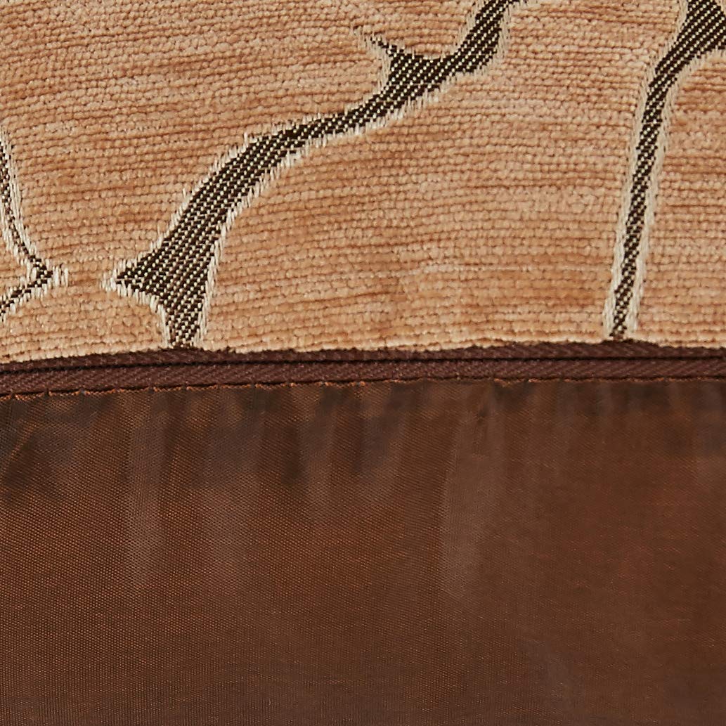 Violet Linen Milano Artistic Decorative Throw Pillows 18x18 Inches - Brown Bohemian Style Cushion Covers for Sofa, Bed, Living Room & Home Decor