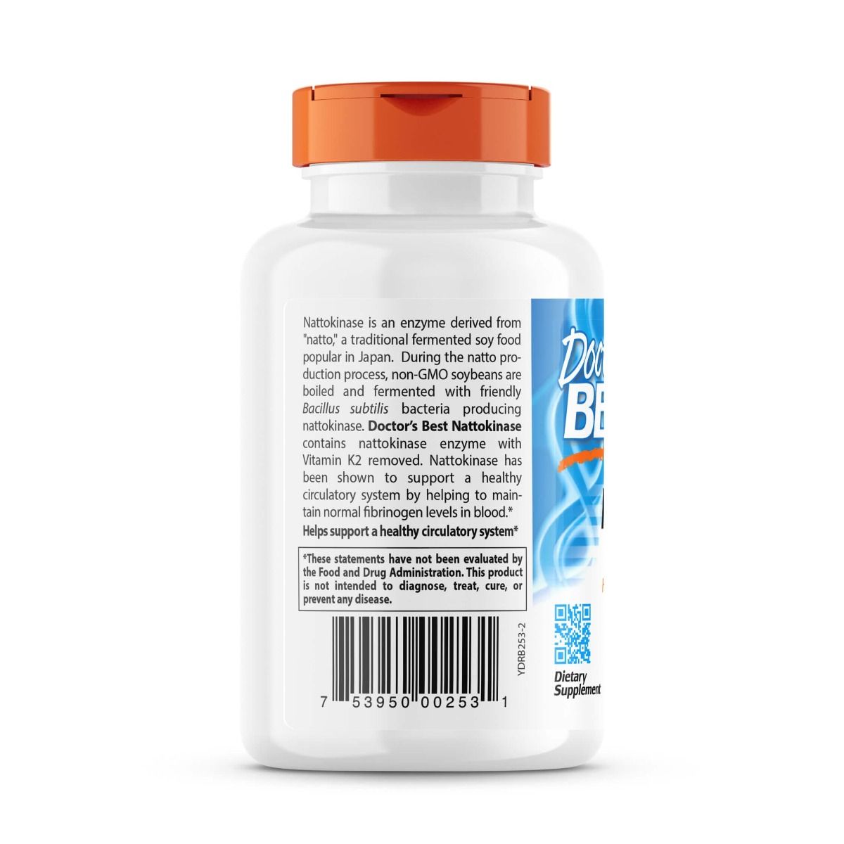 Doctor's Best Nattokinase 2000 FU Supplement - 270 Vegetarian Capsules for Heart Health & Circulation Support - Supports Healthy Blood Flow & Cardiovascular Function for Active Adults