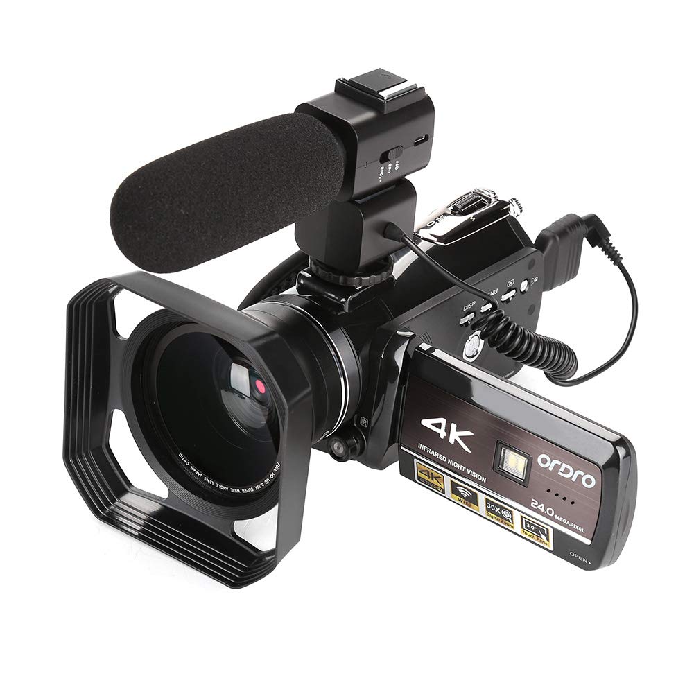 4K WiFi Full HD Night Vision Digital Camcorder - Portable DV Video Camera for Vlogging, Home Party, Outdoor Picnic & Camping | Perfect for YouTube, Travel & Family Events