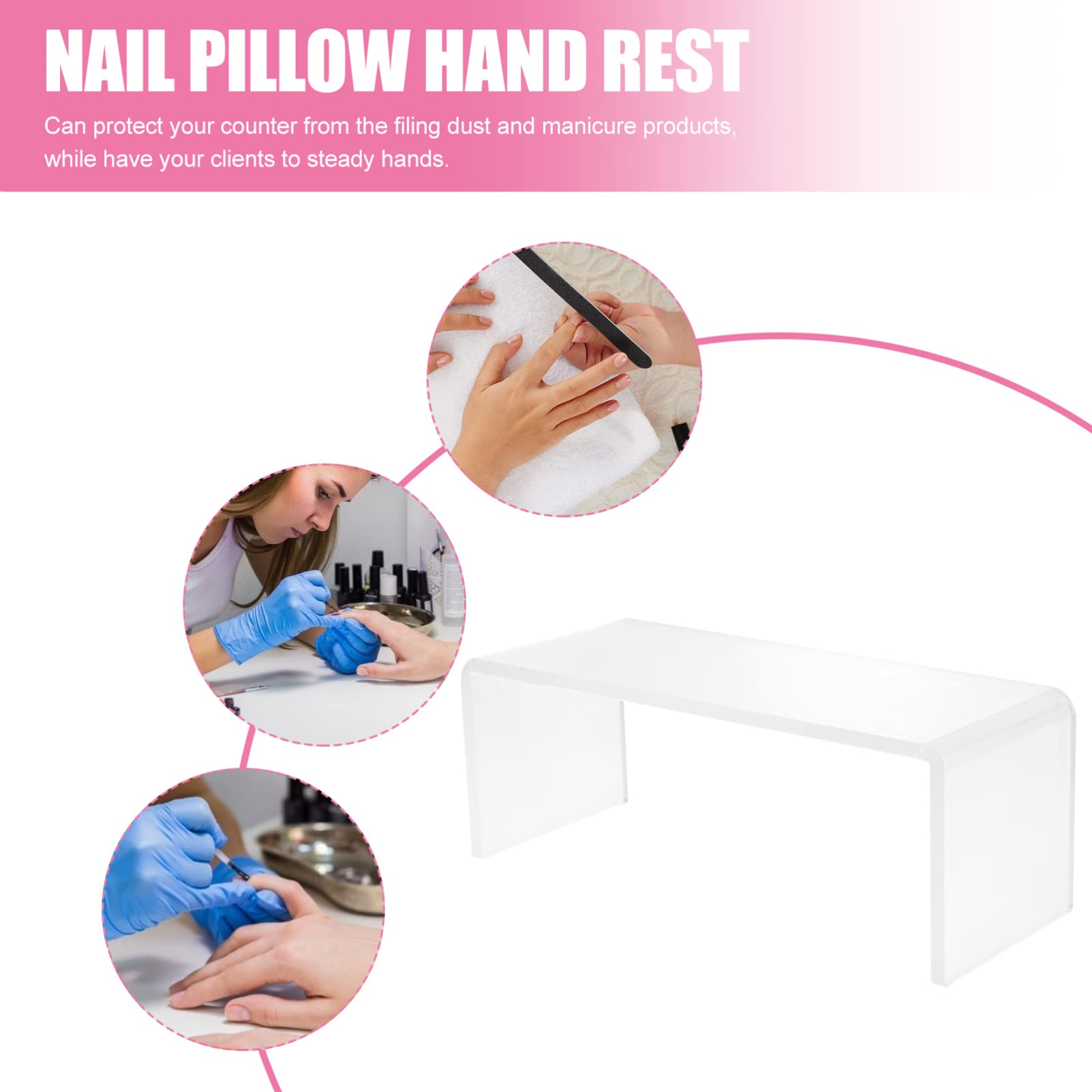 Beavorty Nail Art Hand Pillow - Manicure Arm Rest Cushion for Nail Technicians, White Acrylic Hand Rest Pad - Perfect for Gel Polish, Acrylic Nails & Nail Art Application at Salon or Home