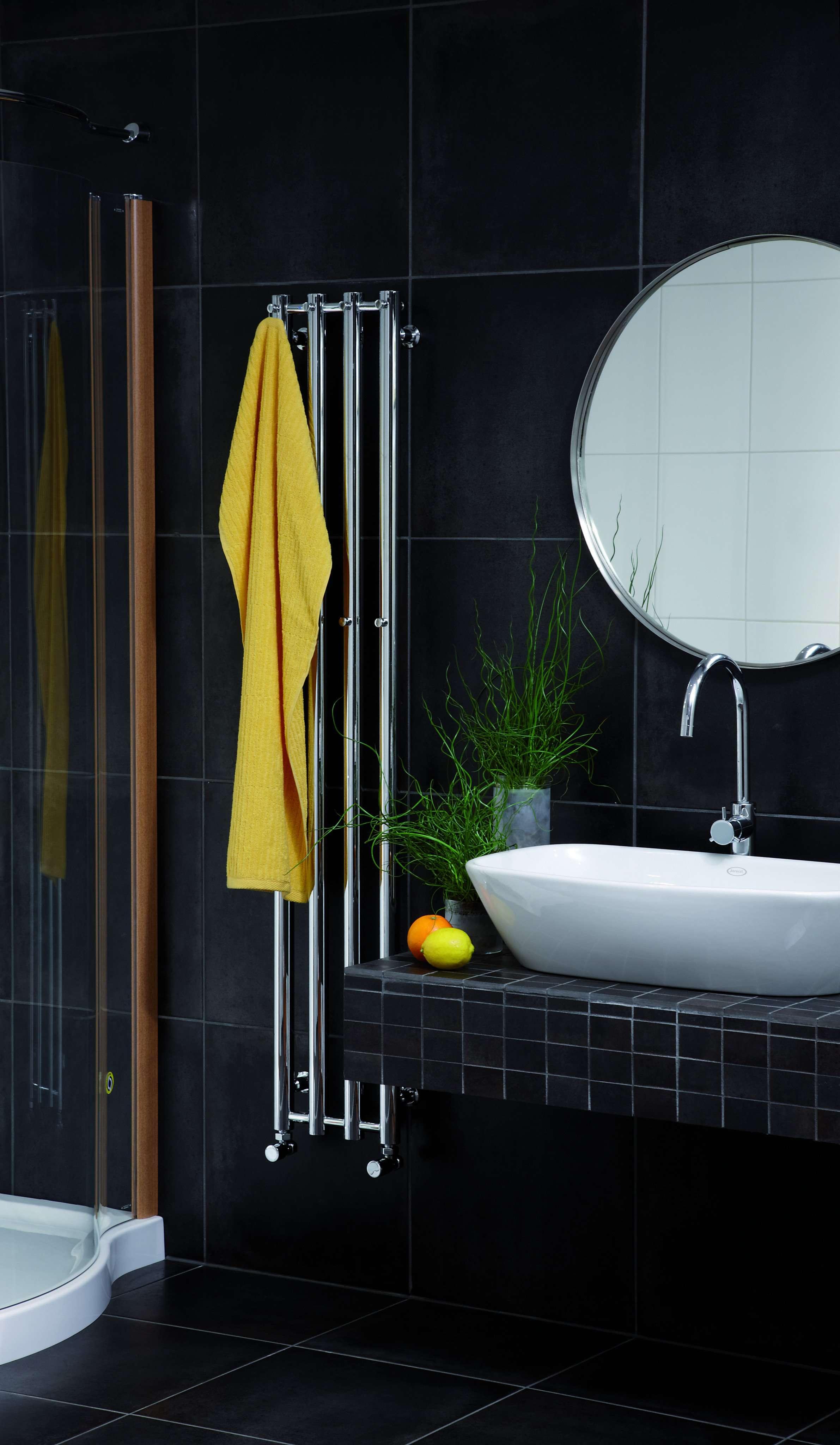 Premium Tuzio Rosendal Hardwired or Plug-in Bathroom Towel Warmer Heater - 10.5
