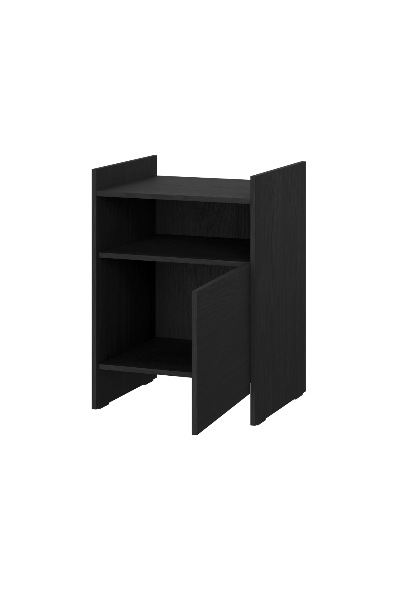 Modern Nightstand with Storage - Wooden Bedside Table for Bedroom, Living Room & Office - Compact End Table with Drawer & Shelf for Small Spaces