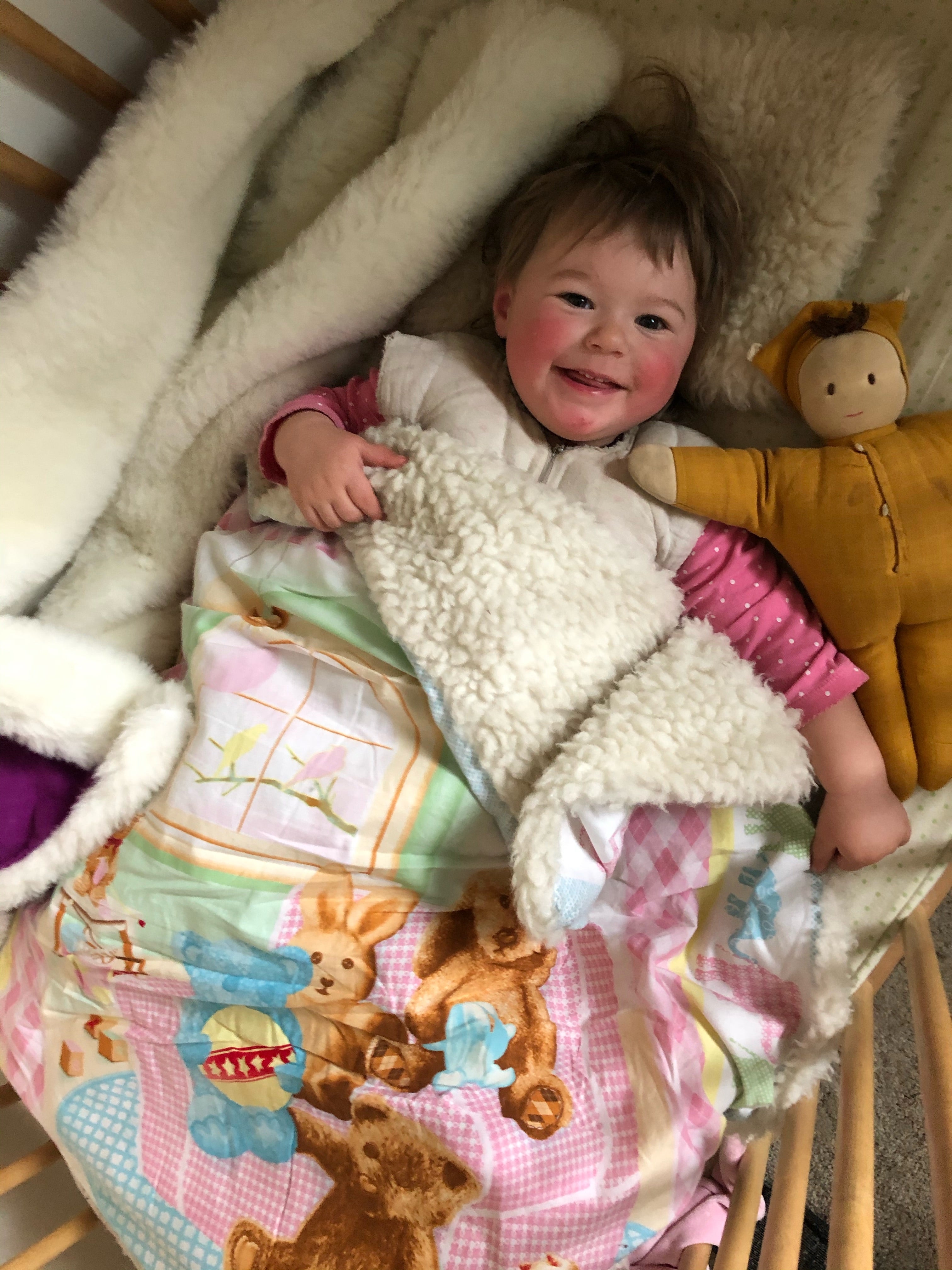 Premium Soft Sheep Wool Baby Blanket - Cozy & Hypoallergenic for Newborns & Toddlers - Perfect for Nursery, Stroller, and Travel Use